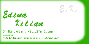 edina kilian business card